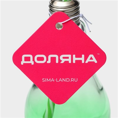 Бокал для коктейля Доляна «Лампочка», 280 мл, 7×15 см, стекло, с трубочкой, цвет МИКС