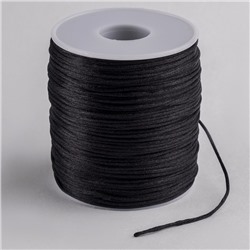Шнур нейлоновый на бобине d=2 мм, L=100 м, чёрный