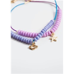 Pack 2 pulseras abalorios -  Niña | MANGO OUTLET España