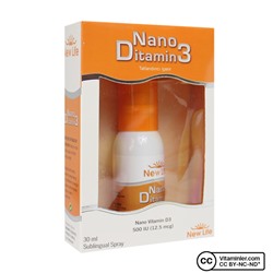 New Life Nano Ditamine3 500 МЕ D3 спрей 30 мл