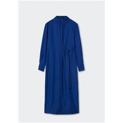 Vestido fluido lazo -  Mujer | MANGO OUTLET España