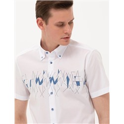 Laciverert Ex. Рубашка с коротким рукавом Slim Fit