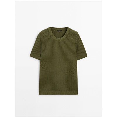 Camiseta punto mezcla algodón y lino
