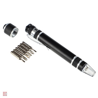 Фонарь-мультиинструмент, с клипсой для крепления, 6 отверток, 4xLR41, 12,8х1,6см