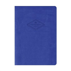 УЦЕНКА - Телефонная книга А5, 80л., кожзам, OfficeSpace "Winner" синий, с вырубкой
