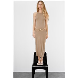 VESTIDO ENTALLADO RIB EFECTO LAVADO