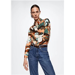 Camisa estampado retro -  Mujer | MANGO OUTLET España