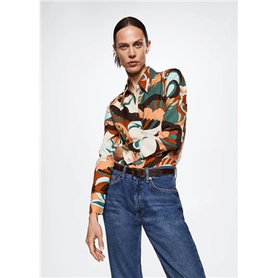 Camisa estampado retro -  Mujer | MANGO OUTLET España