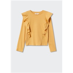 Camiseta algodón volantes -  Niña | MANGO OUTLET España