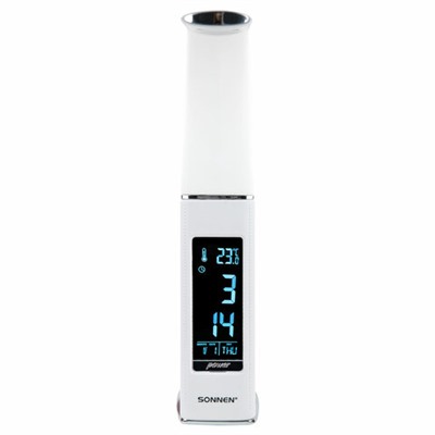 Настольная лампа-светильник SONNEN SM-01W на подставке, LCD-экран, СВЕТОДИОДНАЯ, 5 Вт, белый, 238233