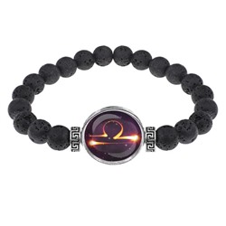 BSL-0330 Браслет из лавы 8мм Знаки Зодиака - Весы
