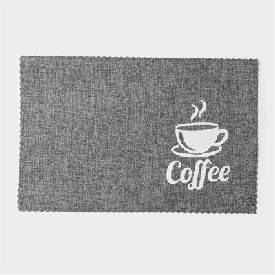 Салфетки сервировочные на стол Доляна Coffee, 4 шт, 44×29 см, серые