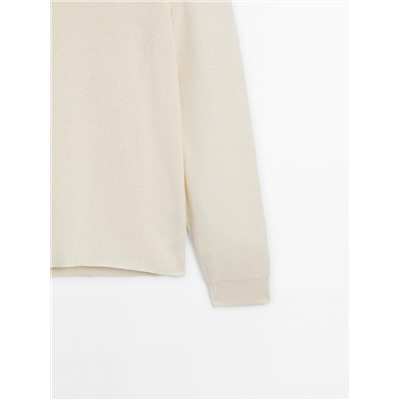 Oversize purl knit sweater