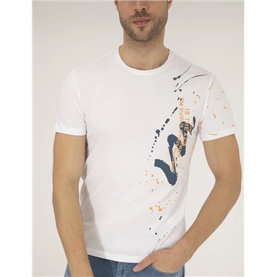 Ekru Slim Fit Printed Bike Bike T -For