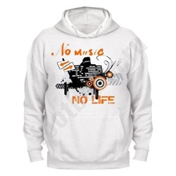 Толстовка "No music. No life"