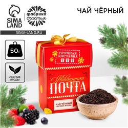 Чай чёрный «Новогодняя почта», вкус: лесные ягоды, 50 г.