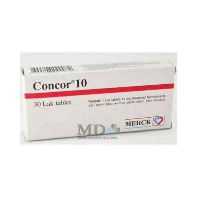 CONCOR 10 mg 30 lak tablet (конкор)