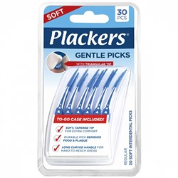 Силиконовые зубочистки Plackers Gentle Picks (0,5 мм), 30 шт