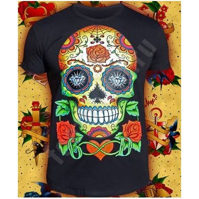 Футболка черная "Sugar Skull" арт. 14-1584