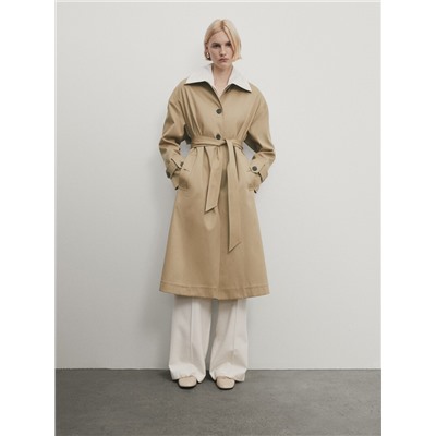 Chaqueta trench cinturón