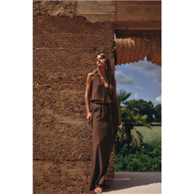 LONG TEXTURED SKIRT