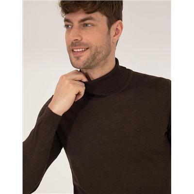Brown Slim Fit Fisherman воротнич