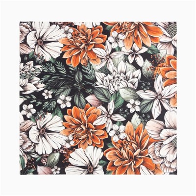 Набор салфеток с декорат. кольцами Этель Meadow flower 40х40 см - 4 шт, 100% хлопок, саржа