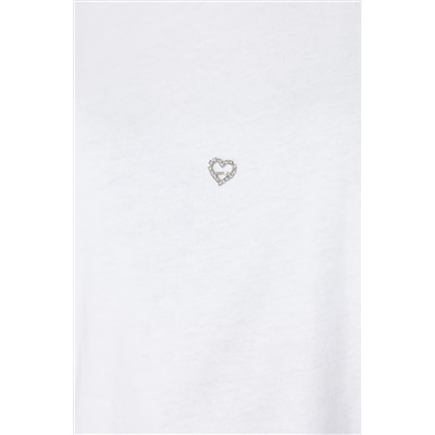 Компания White Heart Depallened Buld размер 100 %хлопковой вязание футболка TBBSS24BF00008