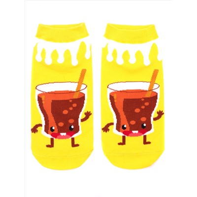 Короткие носки р.35-40 "Fast food" Кола