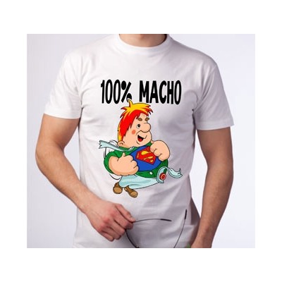 Футболка "100% мачо" супергерой мульт