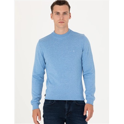 Blue Melanj Slim Fit Half Fisherman воротник основной трикотаж казах