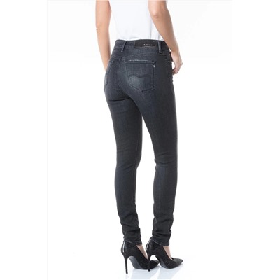 Vaquero skinny fit de tiro alto Luzien - Gris oscuro
