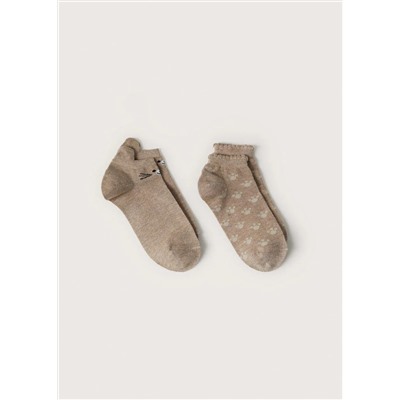 Pack 2 calcetines estampados -  Niña | MANGO OUTLET España