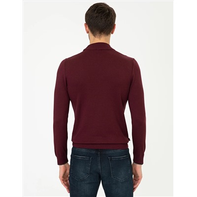 Bordeaux Slim Fit Half Fisherman воротник основной трикотаж казах