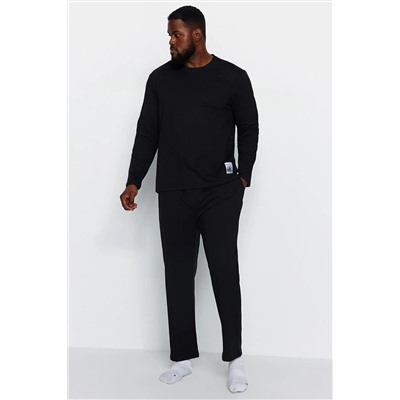 Black Future Fit Label подробный набор Pajama большого размера TMNAW24AI00003