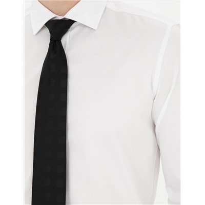 Белый бывший Slim Fit Основная рубашка с длинным рукавом