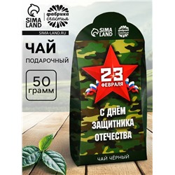 Чай подарочный «Настоящему защитнику. 23 февраля», 50 г.