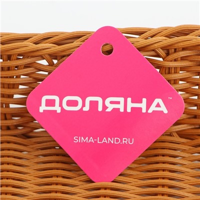 Корзина для продуктов Доляна, 30×19,5×6 см, цвет коричневый