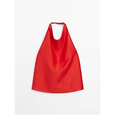 Open back halter top
