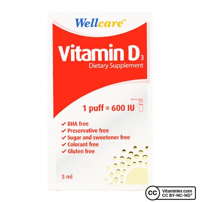 Wellcare Витамин D3 600 МЕ 5 мл спрей