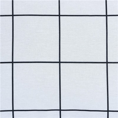 Постельное бельё Этель 1.5 сп «Клетка», белое, 143×215, 150×214, 50×70 см-2 штуки, бязь, 125 г/м²