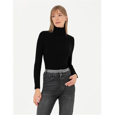 Черный бывший Slim Fit Fisherman воротник