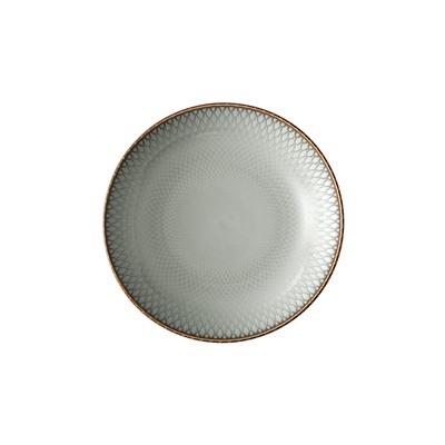 Тарелка суповая, 23х4,5 см, керамика, серо-бежевая, Серые ромбы, Mandala, 63233