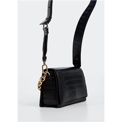 Bolso doble asa efecto cocodrilo -  Mujer | MANGO OUTLET España