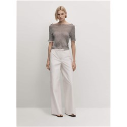 Pantalón ancho mezcla algodón