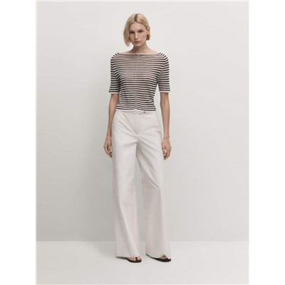 Pantalón ancho mezcla algodón
