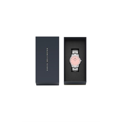 Reloj de cuarzo de acero Iconic Link - 36 mm - Plateado y rosa