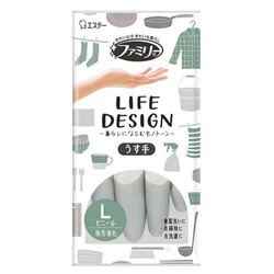 ST Виниловые перчатки "Family Life Design" (тонкие без внутреннего покрытия с уплотнением на кончиках пальцев + противовирусная защита) РАЗМЕР L, 1 пара / 240
