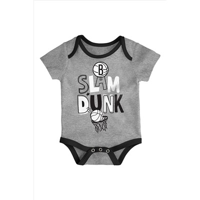 Fanatics NBA Brooklyn Nets Slam Dunk 3pc Black Bodysuit
