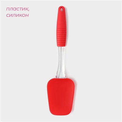 Лопатка Доляна «Про», силикон, 25,5 см, красная
